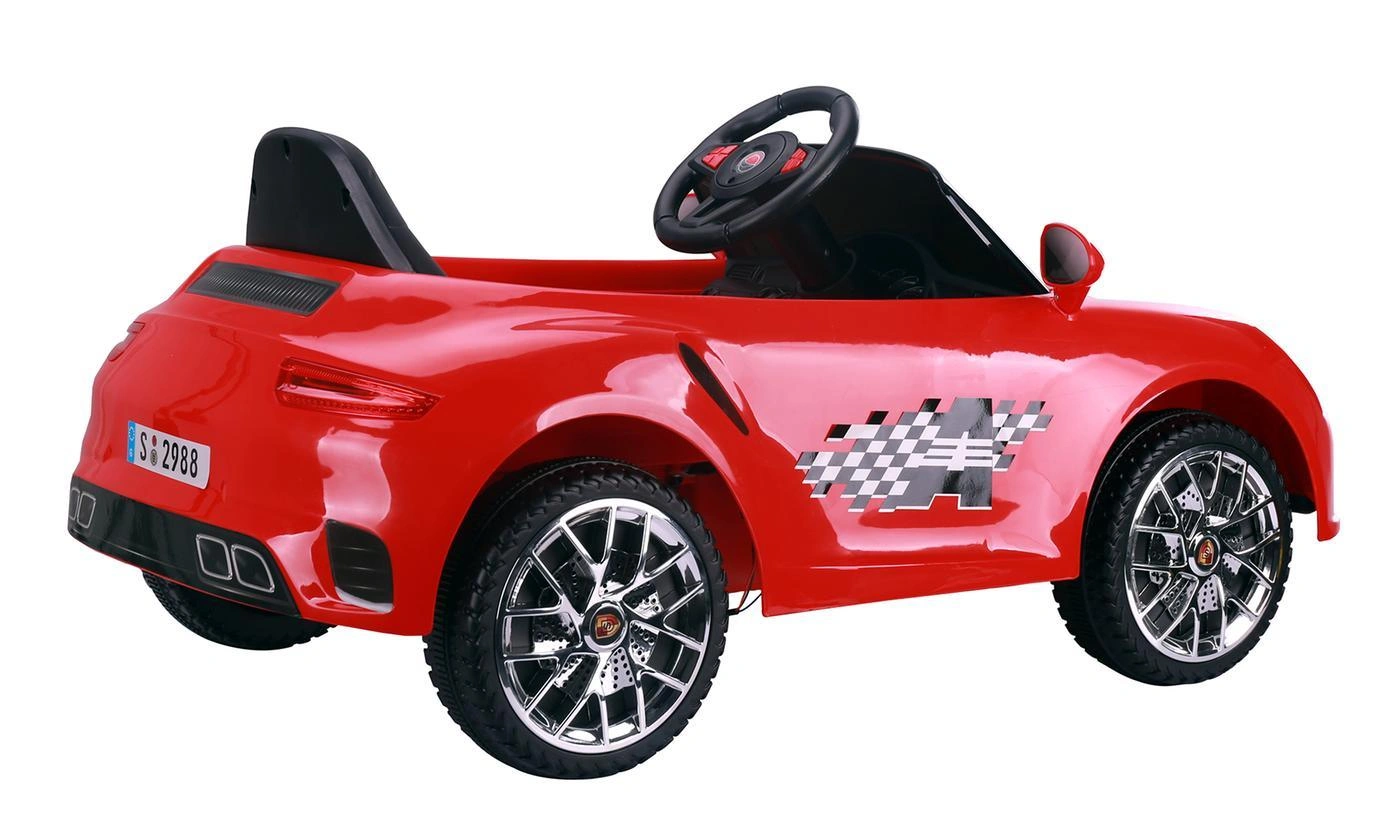 11Cart 12V Porche Electric Ride on Car for Kids with Parental Control | Four Wheels Suspension | Power Level Display